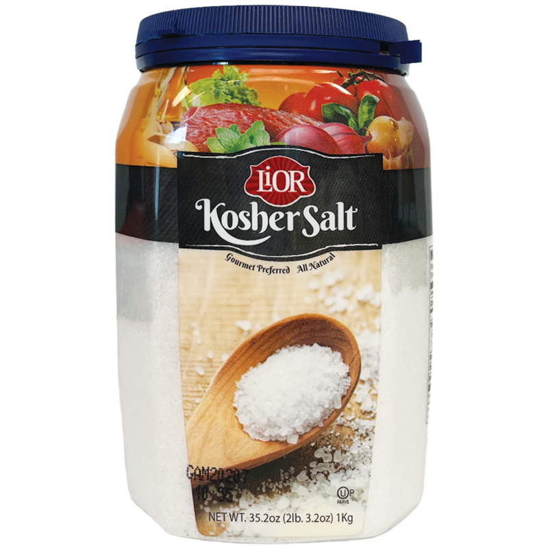 Kosher Salt, Coarse Sea Salt | Chefs Jar | 35.2 oz (2.2 lbs) | LiOR