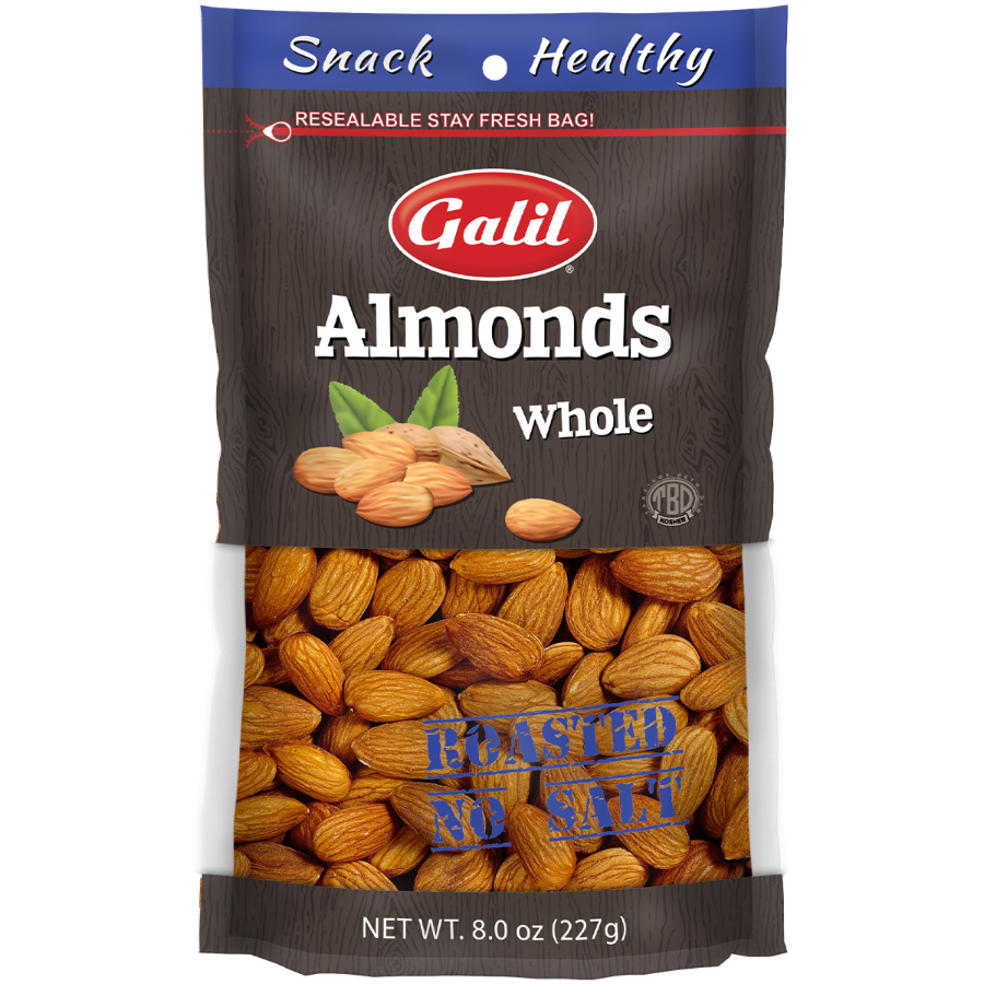 Almonds | Roasted/Unsalted | 8 oz | Galil