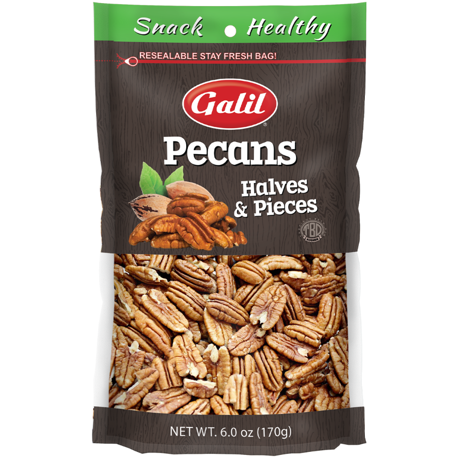 Pecans | Raw Halves/Pieces | 6 oz | Galil