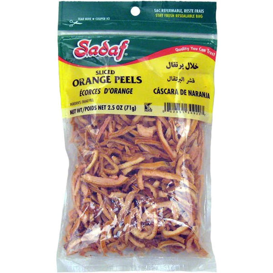 Dried Orange Peels | Sliced | 2.5 oz | Sadaf