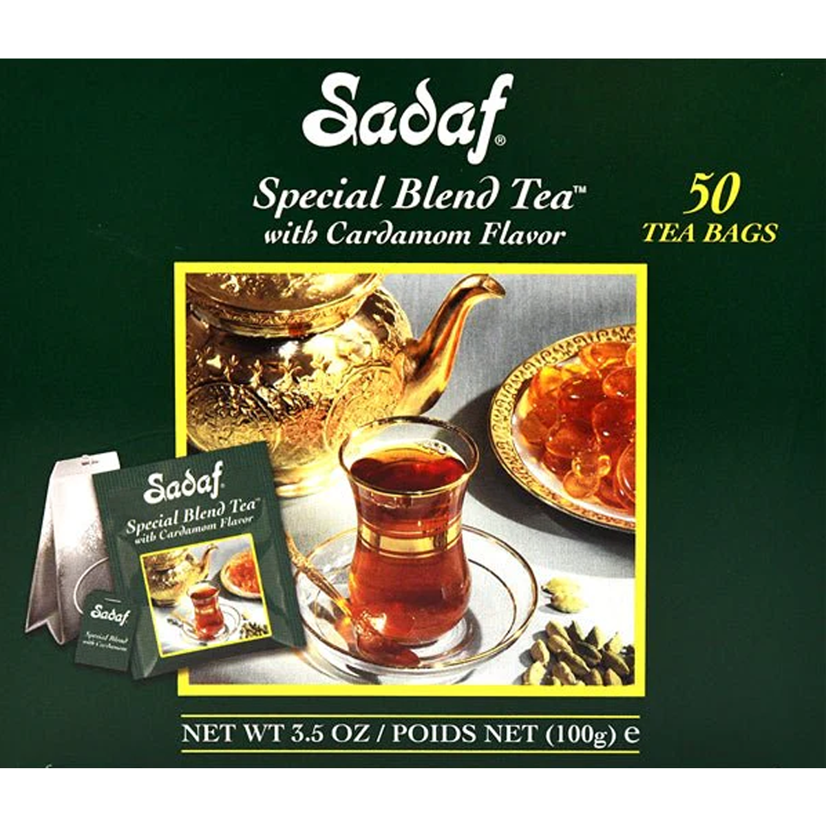 Cardamom Black Tea | Special Blend | 50' Tea Bags | Sadaf