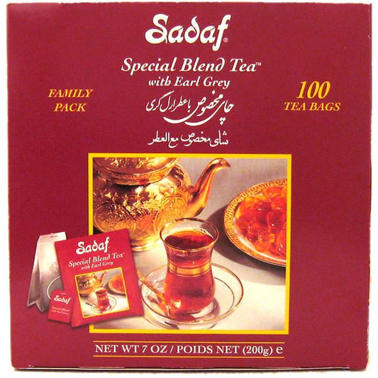 Earl Grey Tea | Special Blend | 100' Tea Bags | Sadaf