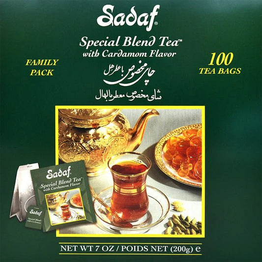 Cardamom Black Tea | Special Blend | 100' Tea Bags | Sadaf