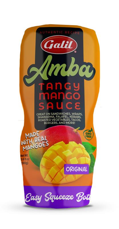 Tangy Mango Sauce | Squeeze Bottle | 10.6 oz | Bomba Amba