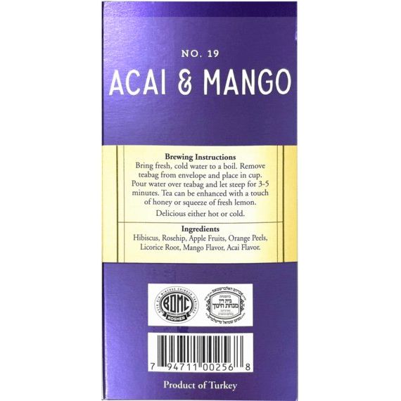 Acai & Mango Herbal Tea | 20' Tea Bags | 1.23 oz | Galil - ShopGalil