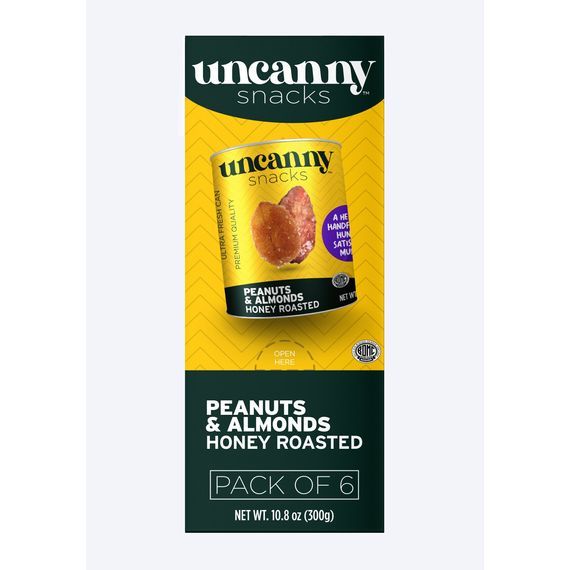 Honey Roasted Peanuts & Almonds | Can | 1.8 oz | Uncanny - ShopGalil