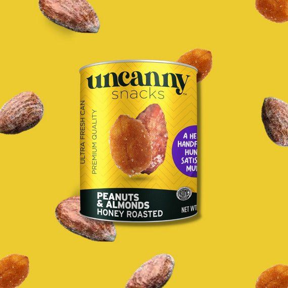 Honey Roasted Peanuts & Almonds | Can | 1.8 oz | Uncanny - ShopGalil