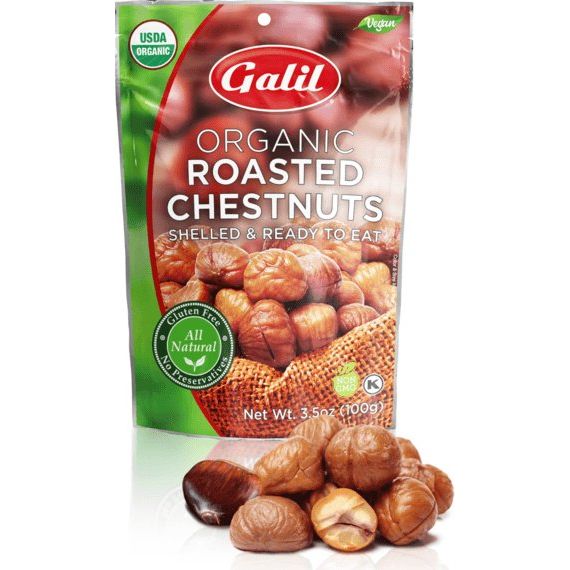 Organic Roasted Chestnuts | Peeled & Ready to Eat | 3.5 oz | Galil - ShopGalil