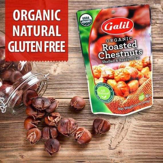 Organic Roasted Chestnuts | Peeled & Ready to Eat | 3.5 oz | Galil - ShopGalil