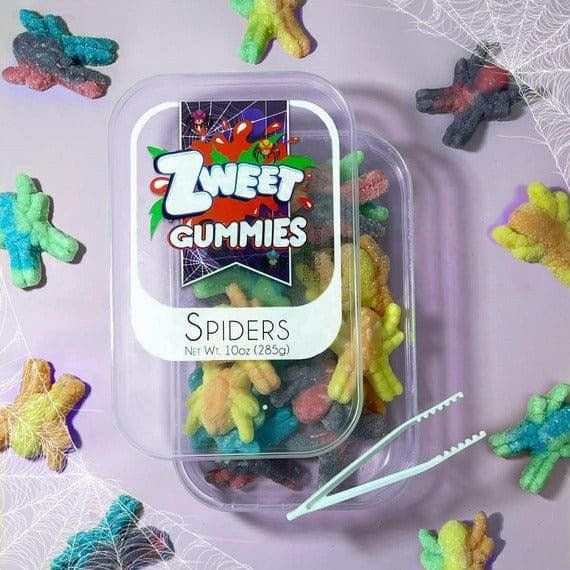 Sour Gummy Neon Spiders | Zweet | 10 oz - ShopGalil